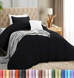 Utopia Bedding Bettbezug-Set mit Kissenbezügen,