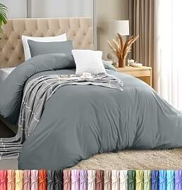 Utopia Bedding Bettbezug-Set mit Kissenbezügen