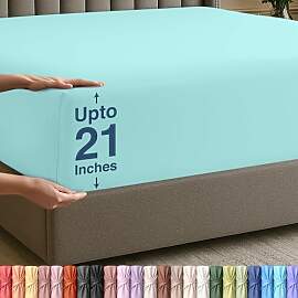 Utopia Bedding Queensize-Spannbetttuch mit extra