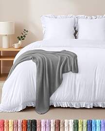 Utopia Bedding Rüsche Bettwäsche 200x200 Set -