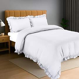 Utopia Bedding Rüsche Bettwäsche 200x200 Set -