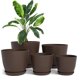 Utopia Home 5er-Pack Blumentopf 18/17/15/13/12 cm