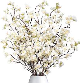 UXORSN 4 Stück Künstliche Kirschblüte Zweige