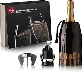 Vacu Vin Champagner Zubehör Set 3 teilig -