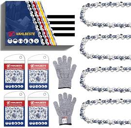 Vahlbeste 4 Stück Sägeketten, 3/8" 1,1mm 46 
