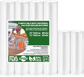 Vakuumierbeutel 6 Rollen Vakuumbeutel Lebensmittel 