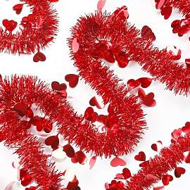 Valentinstag Deko Herz Girlande, Tinsel Garland,
