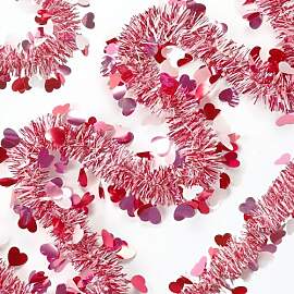 Valentinstag Deko Herz Girlande, Tinsel Garland,