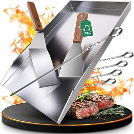 valuents Grillplatte - Plancha Grill Platte aus
