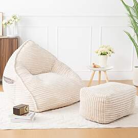 Vamcheer Sitzsack Erwachsene mit Hocker -