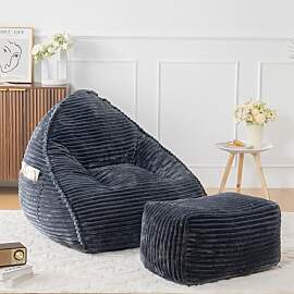 Vamcheer Sitzsack Erwachsene mit Hocker -