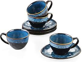 vancasso Kaffeeservice Steingut, STARRY 8 teiliges 