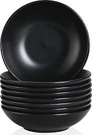 vancasso MODA Steingut Suppenteller Schwarz,