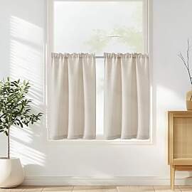 Vangao Scheibengardinen Modern Küche Beige