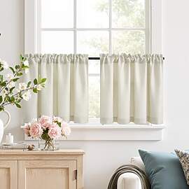 Vangao Scheibengardinen Modern Küche Beige