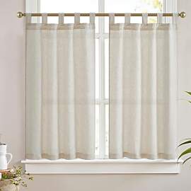 Vangao Scheibengardinen Natur Beige Modern Küche