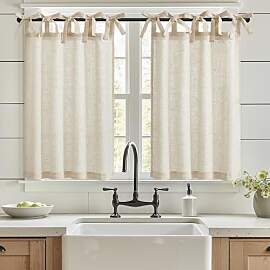 Vangao Scheibengardinen Natur Beige Modern Küche