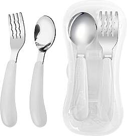 VANRA 2 Stück Kleinkind Gabel und Löffel Set mit 