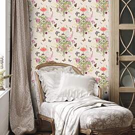 VaryFloral Tapete Blumen Beige Klebefolie Möbel