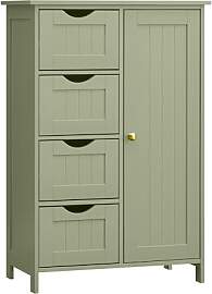 VASAGLE Badezimmerschrank, schmaler Badschrank,