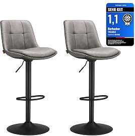 VASAGLE Barhocker 2er Set, Barstühle