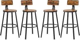 VASAGLE Barhocker, industriell, 4 Stück,