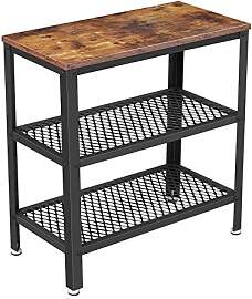 VASAGLE Beistelltisch, Konsolentisch, 2 Regale aus 