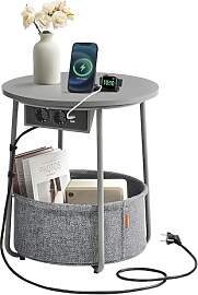 VASAGLE Beistelltisch rund, Kleiner Tisch,