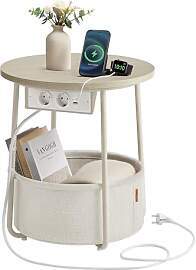 VASAGLE Beistelltisch rund, Kleiner Tisch,