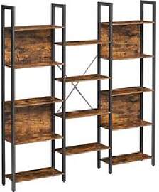 VASAGLE Bücherregal braun, schwarz 158,0 x 24,0 x 