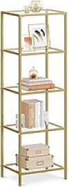 VASAGLE Bücherregal gold 40,0 x 30,0 x 124,5 cm,