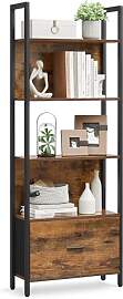 VASAGLE Bücherregal mit 5 Ebenen, Eckregal mit