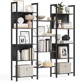 VASAGLE Bücherregal, Standregal mit 14 Ablagen,