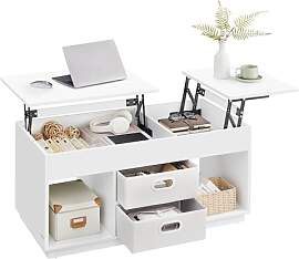 VASAGLE Couchtisch, höhenverstellbarer