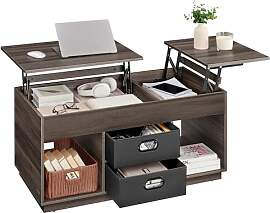 VASAGLE Couchtisch, höhenverstellbarer