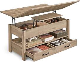 VASAGLE Couchtisch, höhenverstellbarer