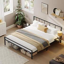 VASAGLE Doppelbettgestell, Bett, 160 x 200 cm,