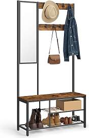 VASAGLE Garderobenständer, Garderobe mit Haken,