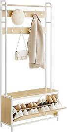 VASAGLE Garderobenständer mit Schuhschrank,