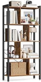 VASAGLE Regal, Bücherregal, Büroregal mit 5