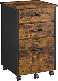 VASAGLE Rollcontainer, Aktenschrank, Büroschrank