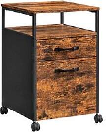 VASAGLE Rollcontainer braun 2 Auszüge 42,0 x 44,0 