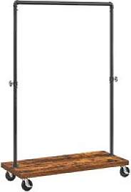 VASAGLE Rollgarderobe braun Metall 2 Haken 104,5 x 
