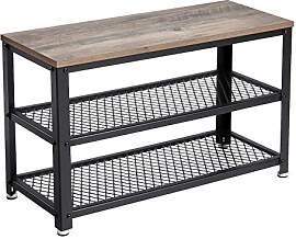 VASAGLE Schuhbank, Aufbewahrungsregal mit 2