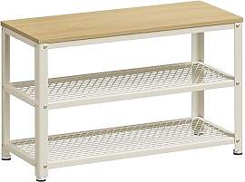 VASAGLE Schuhbank, Aufbewahrungsregal mit 2