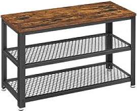 VASAGLE Schuhbank LBS73X braun, schwarz Holz 73,0