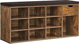 VASAGLE Schuhbank, Schuhregal mit Schublade und