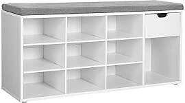 VASAGLE Schuhbank, Schuhregal mit Schublade und