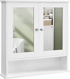 VASAGLE Spiegelschrank, Badschrank, Wandschrank,