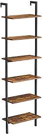 VASAGLE Standregal, Bücherregal, 6 Ablagen,
